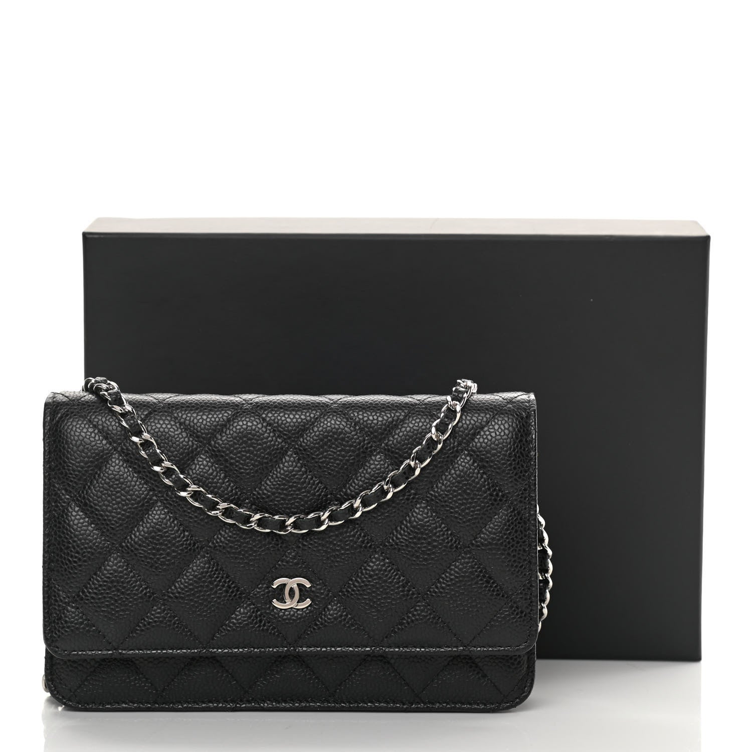 Chanel Caviar Quilted Wallet On Chain WOC Black 13 of 13