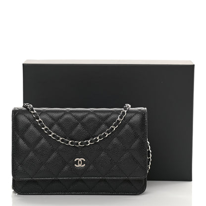 Chanel Caviar Quilted Wallet On Chain WOC Black 13 of 13