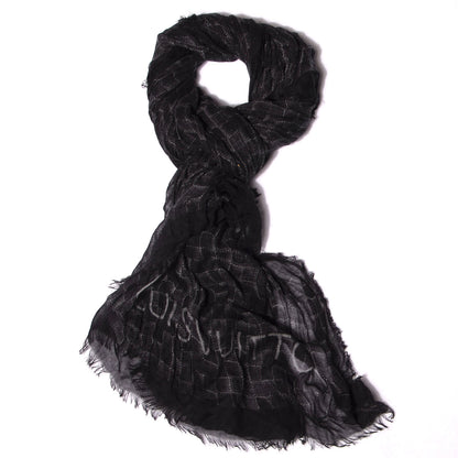 Louis Vuitton Cashmere Silk Etole Stole Damier Black 1 of 6