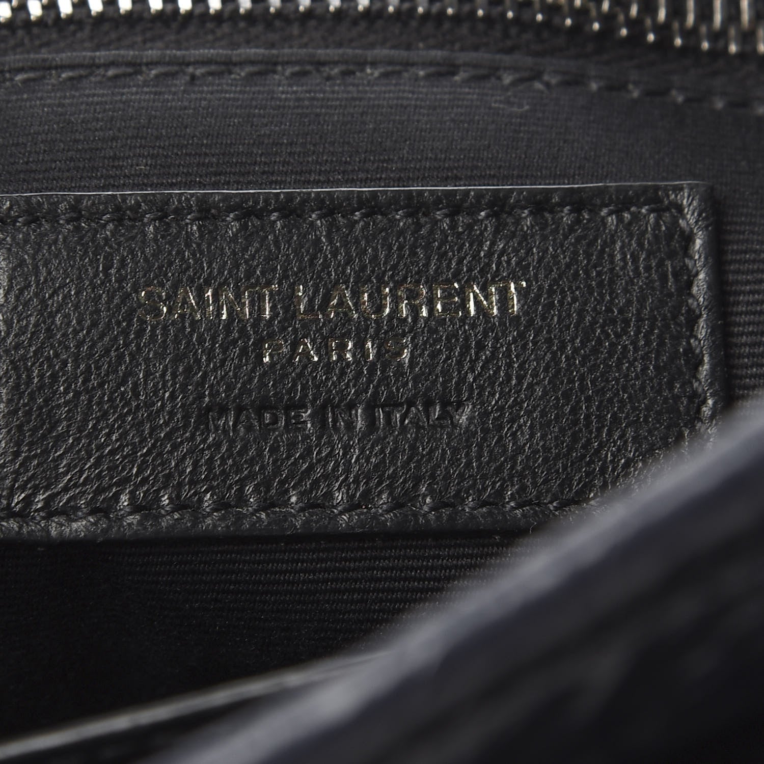 Saint Laurent Crinkled Calfskin Matelasse Monogram Medium Niki Chain Satchel Deep Marine 8 of 9