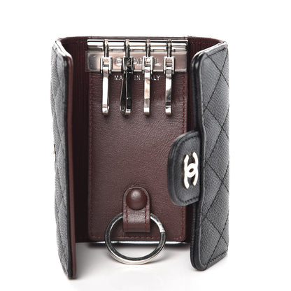 Chanel Caviar Quilted Classic 4 Key Holder Wallet Black 5 of 10