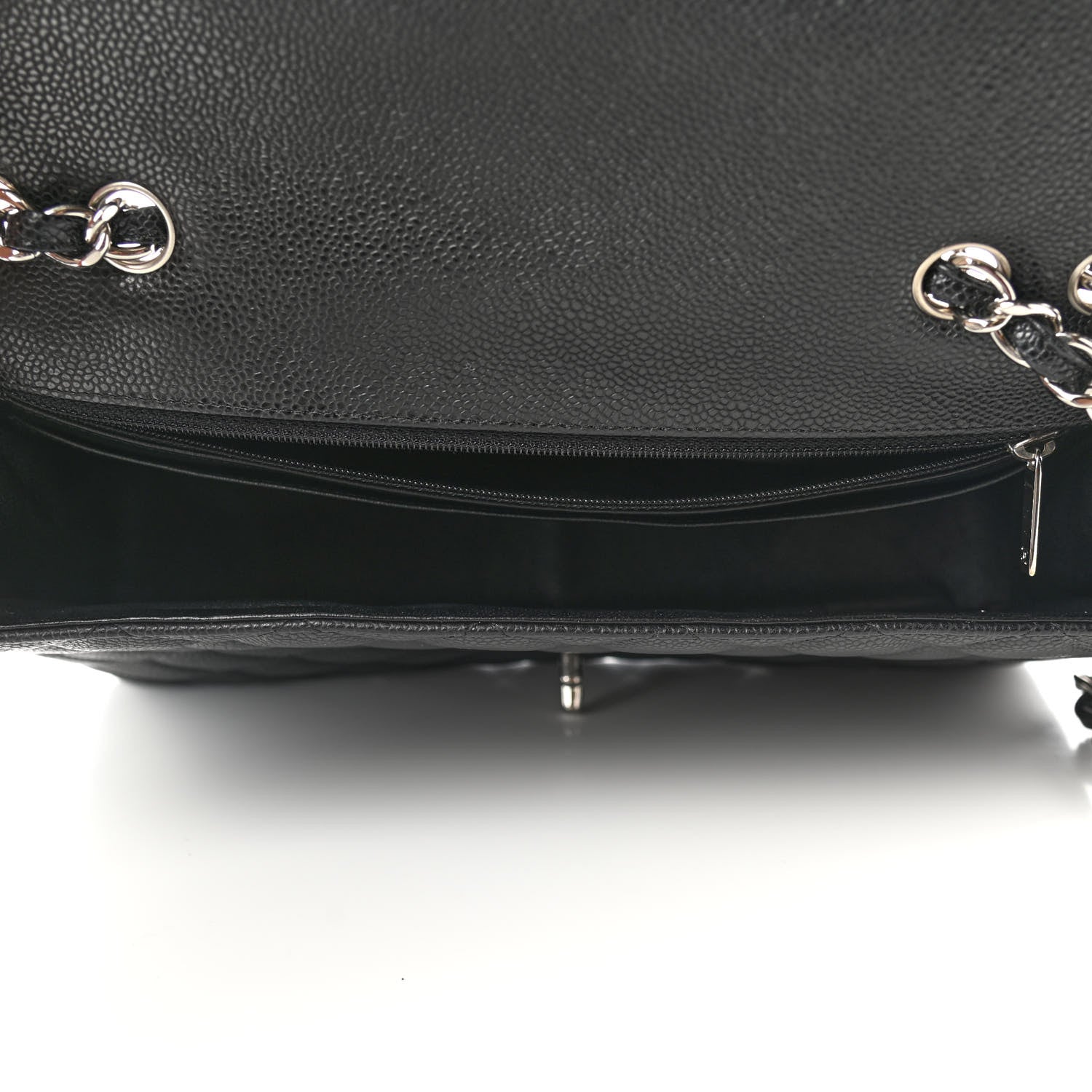 Chanel Caviar Quilted Jumbo Single Flap Black 5 of 11