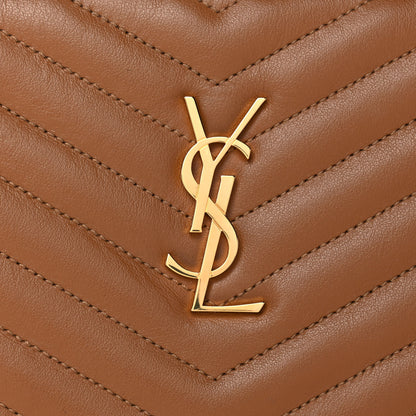 Saint Laurent Calfskin Matelasse Chevron Monogram Document Holder Naturel Dark 7 of 14