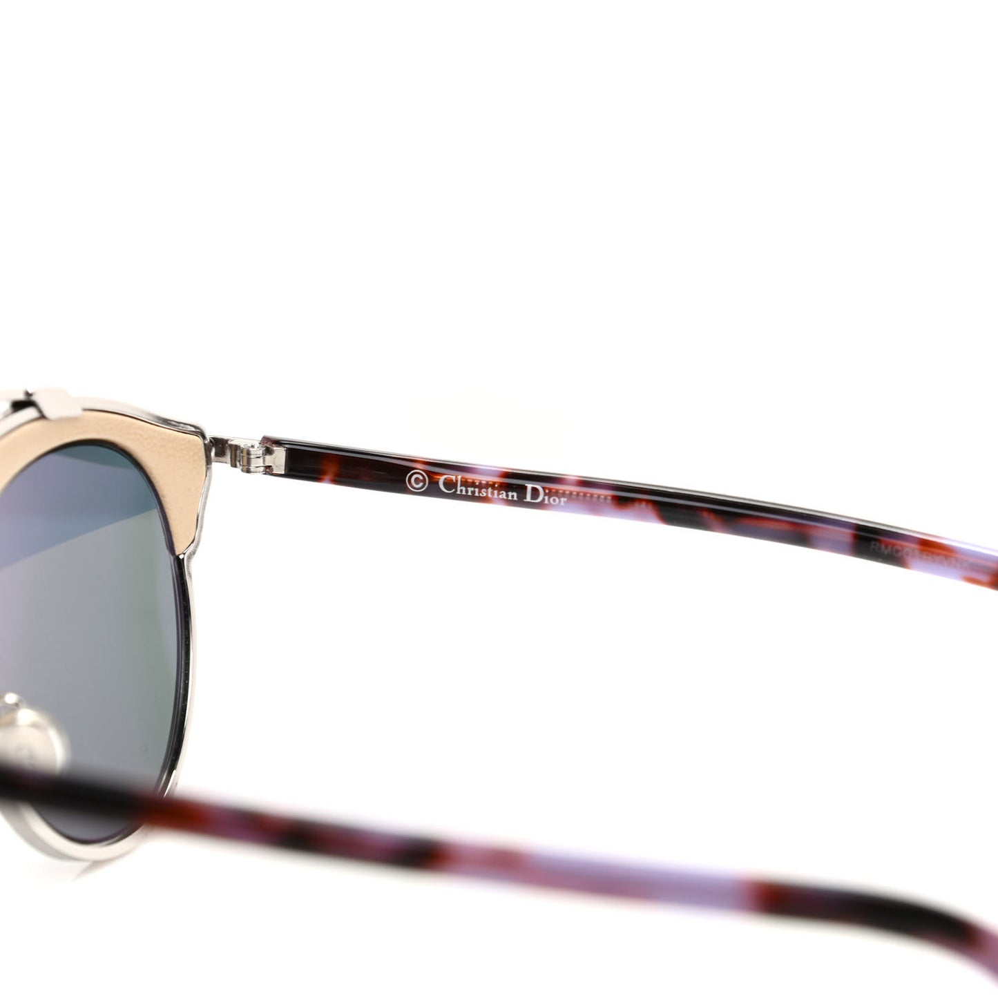 Metal Lambskin So Real Sunglasses Beige