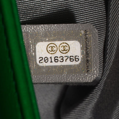 Chanel Metallic Calfskin Quilted Large Boy Flap Green 5 of 7