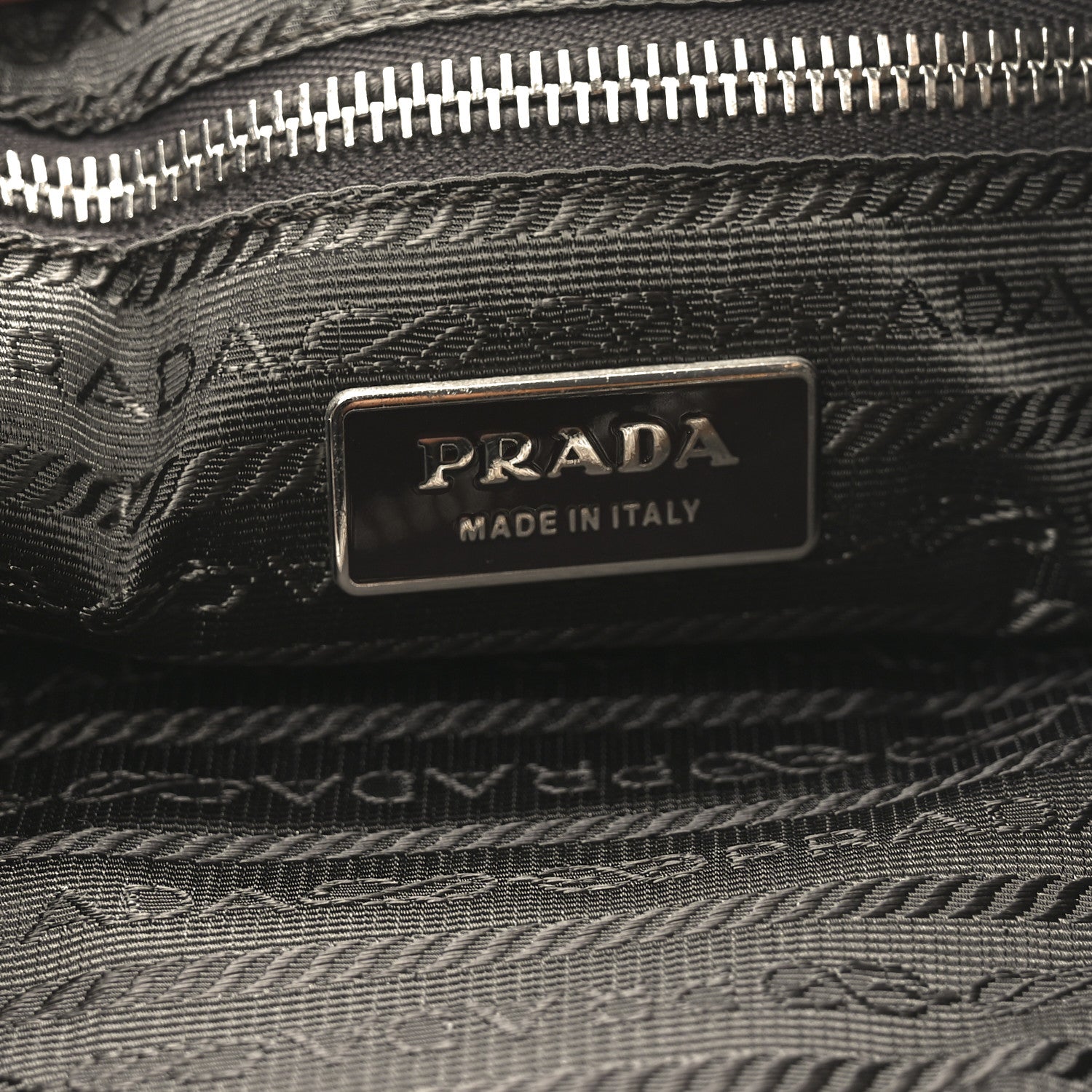 Prada Tessuto Nylon Striped Shoulder Bag Brown Beige 6 of 9