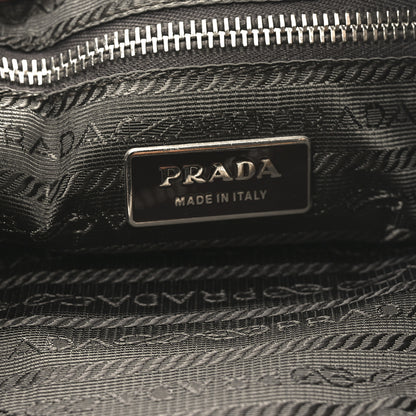 Prada Tessuto Nylon Striped Shoulder Bag Brown Beige 6 of 9