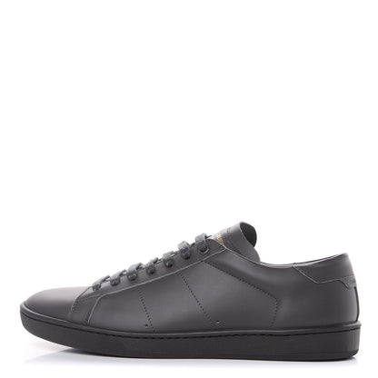 Saint Laurent Calfskin Mens Alpha Sneakers 40 Road Grey 1 of 8