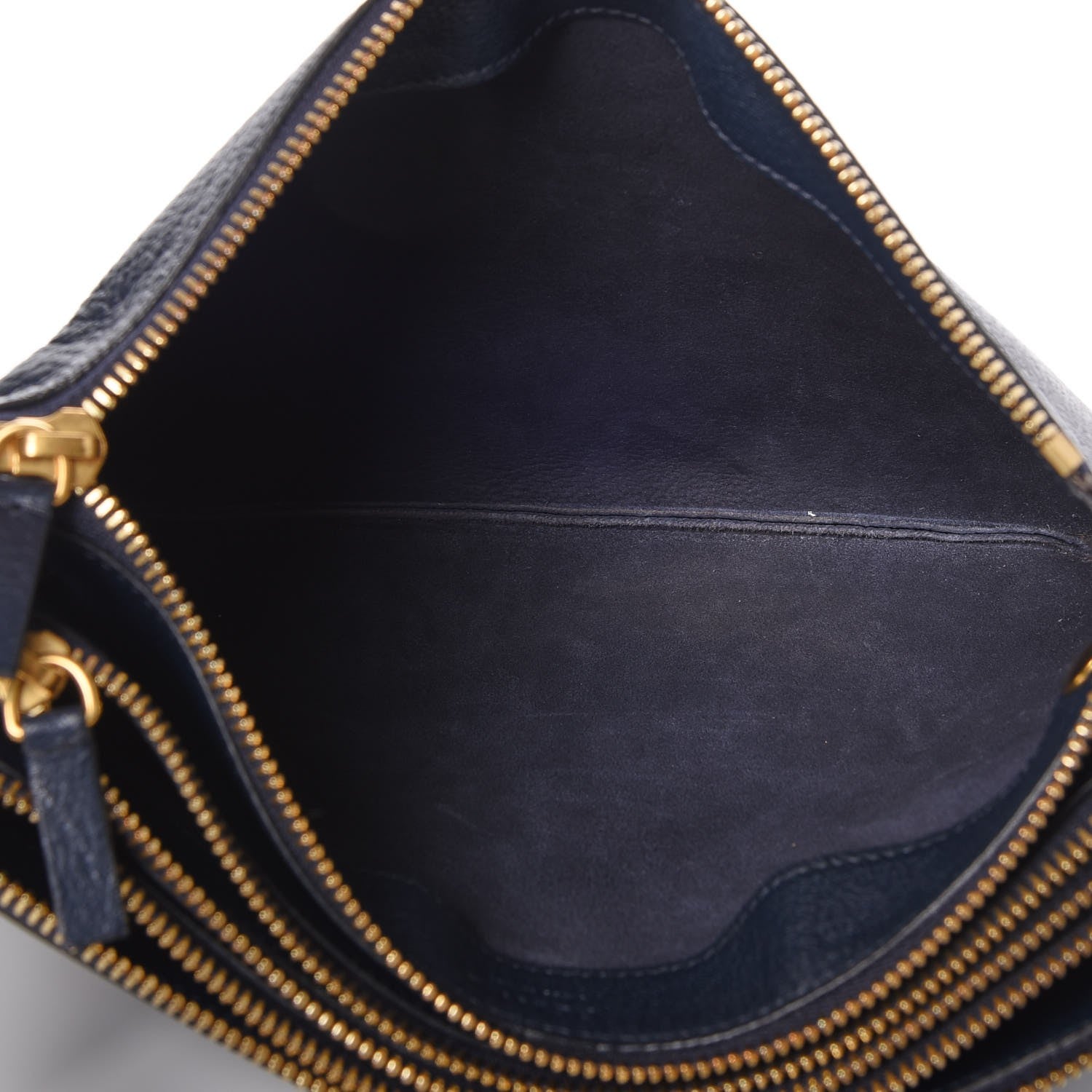 Celine Goatskin Large Trio Crossbody Bag Dark Blue 5 of 10