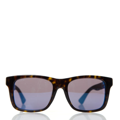 Gucci Acetate Square Frame Web Sunglasses GG0008S Tortoise 2 of 7