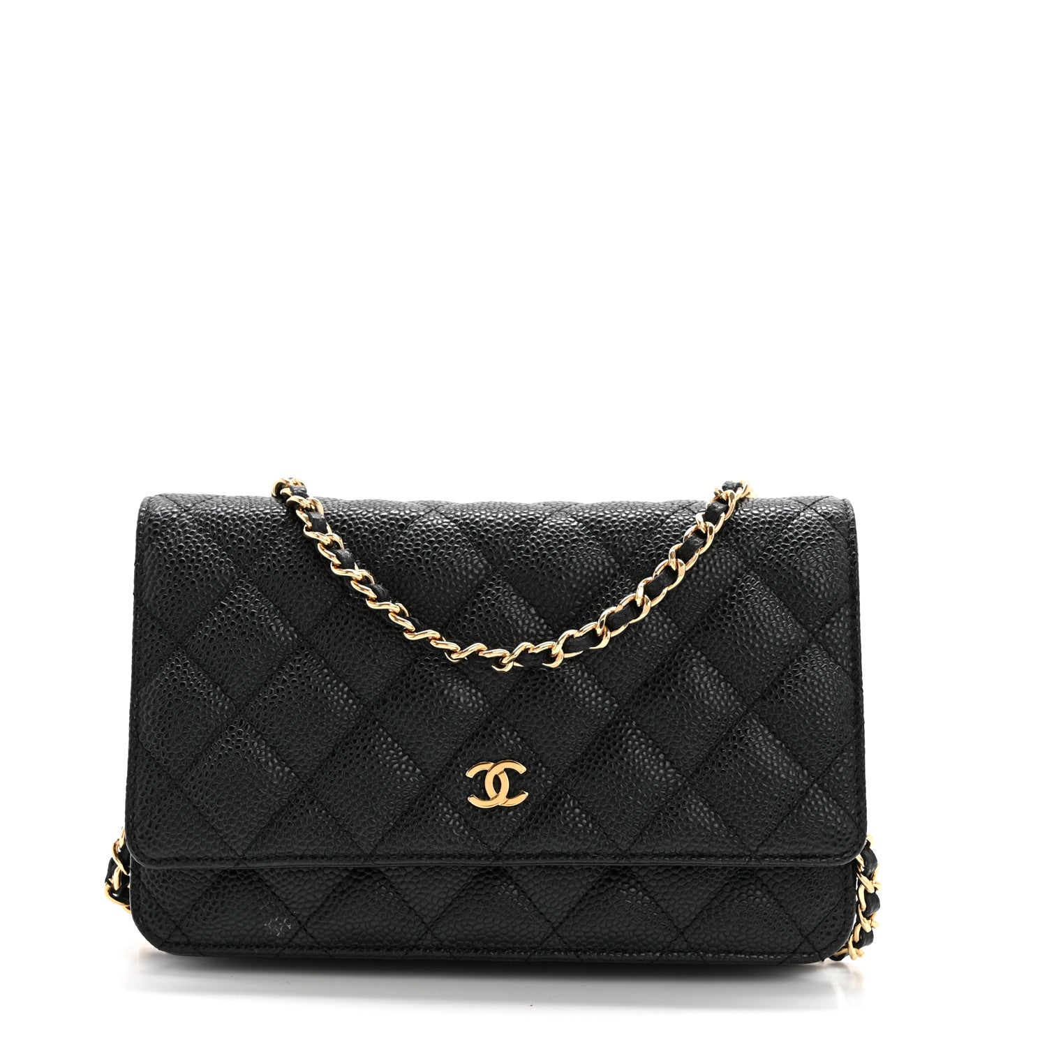 Chanel Caviar Quilted Wallet on Chain WOC Black 1 of 12