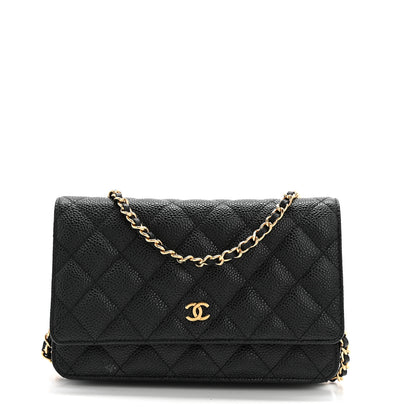 Chanel Caviar Quilted Wallet on Chain WOC Black 1 of 12