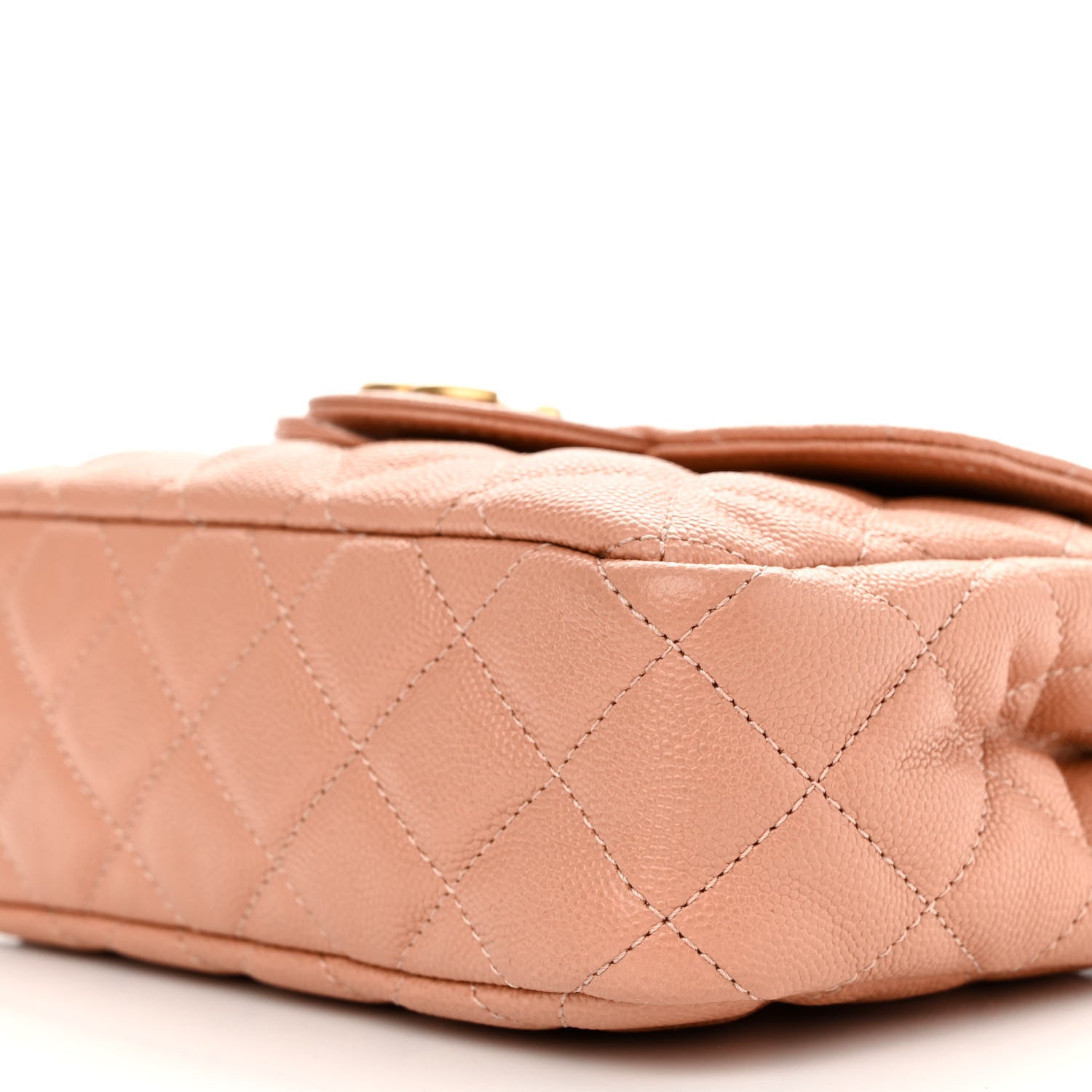 Chanel Caviar Quilted Small Wavy CC Hobo Coral 10 of 10