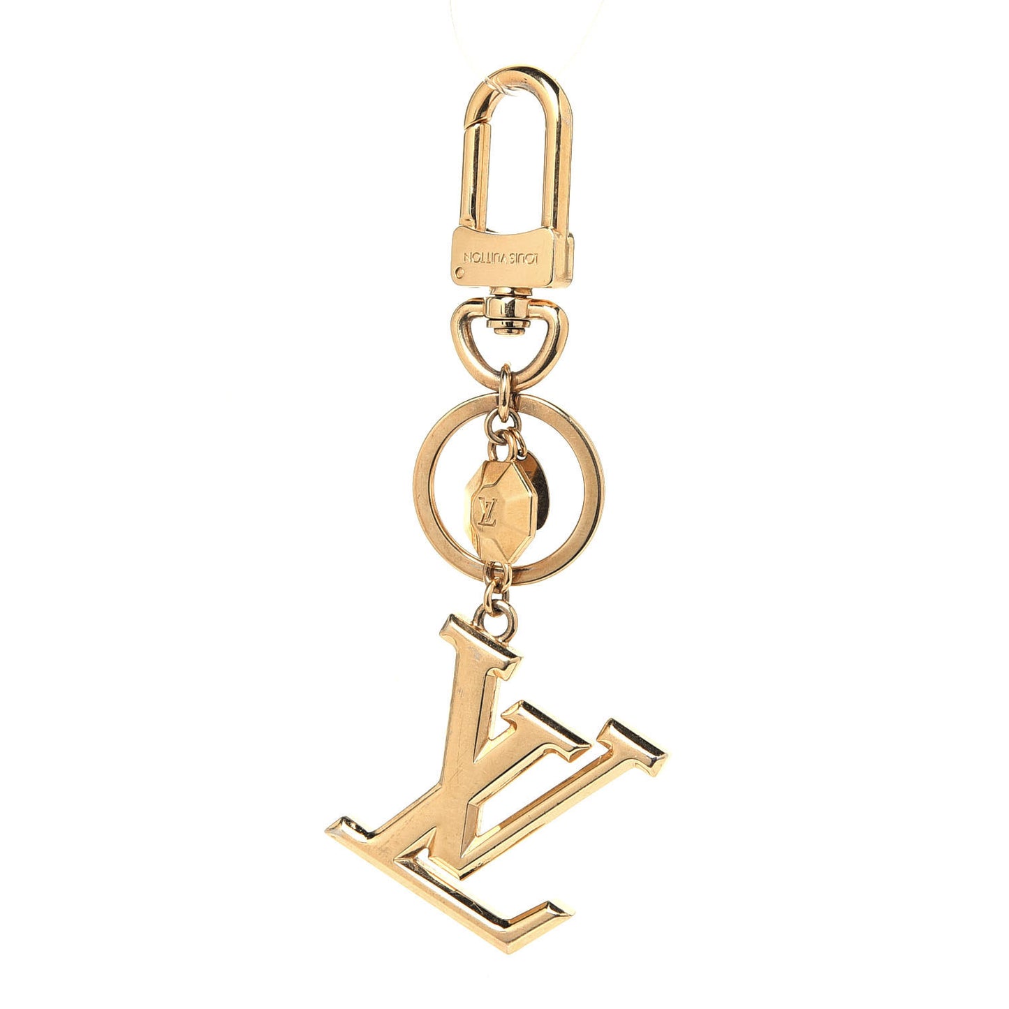 LV Facettes Bag Charm Key Holder Gold