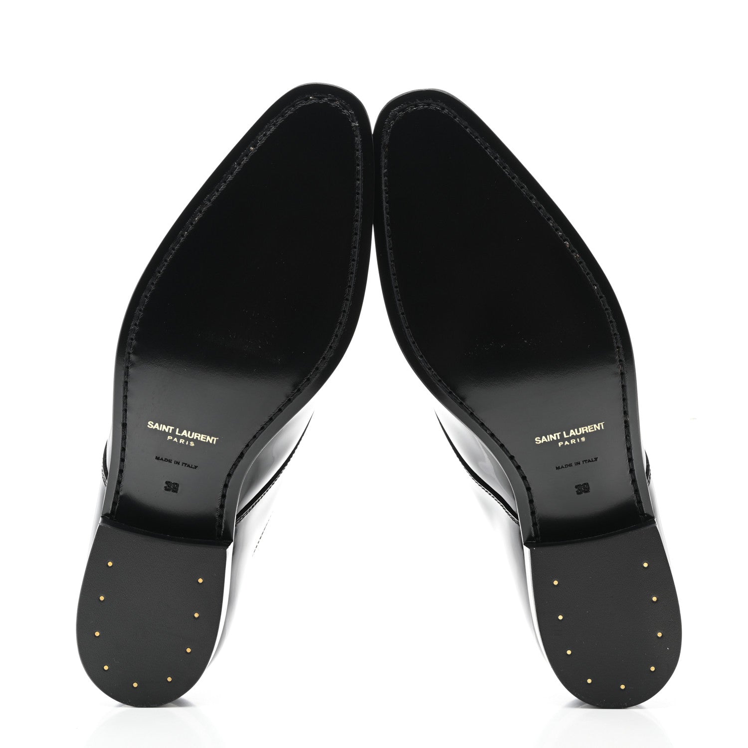Saint Laurent Patent Baltimora Lace Up Derby Shoes 39 Black 5 of 8