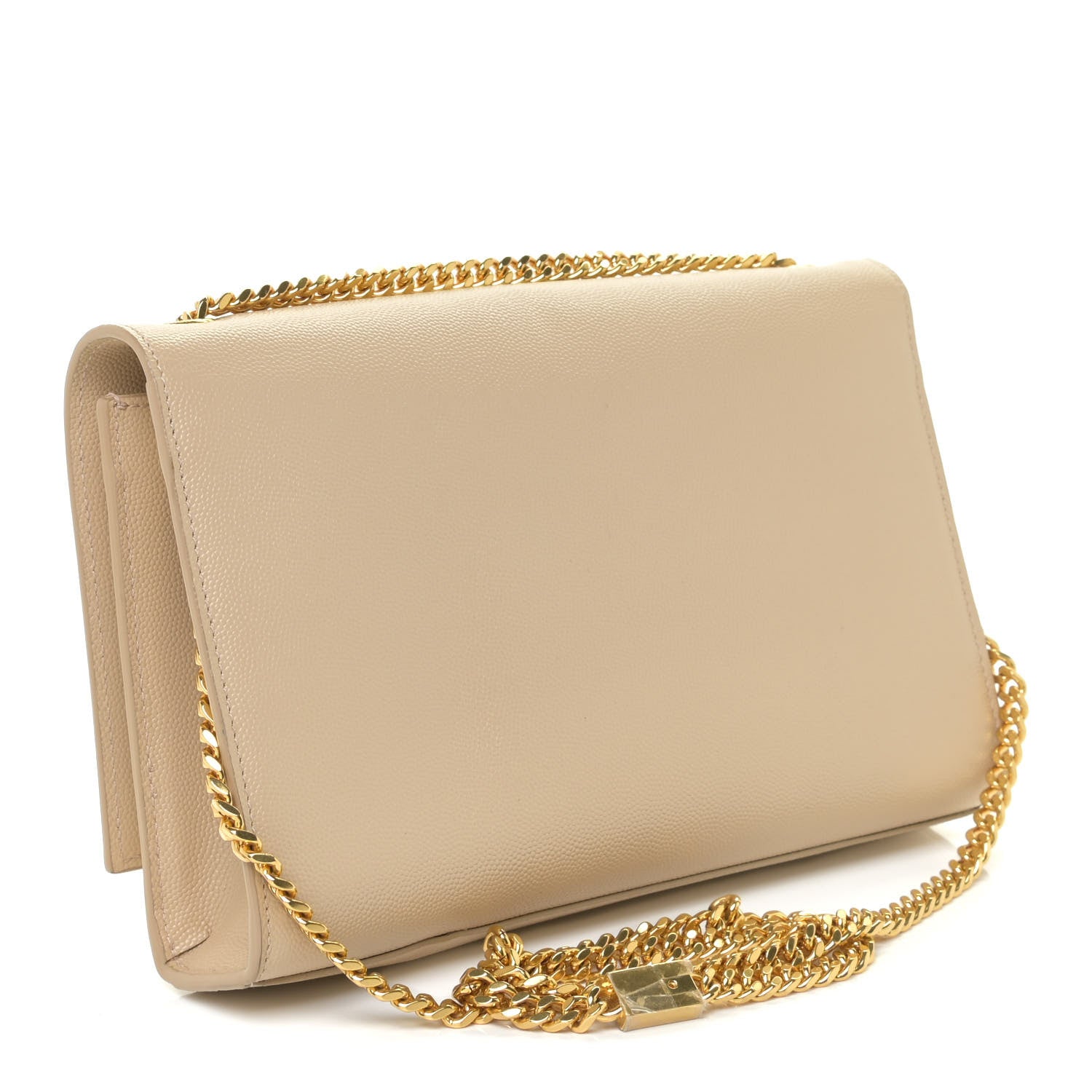 Saint Laurent Grain De Poudre Medium Monogram Kate Satchel Nude Powder 3 of 12