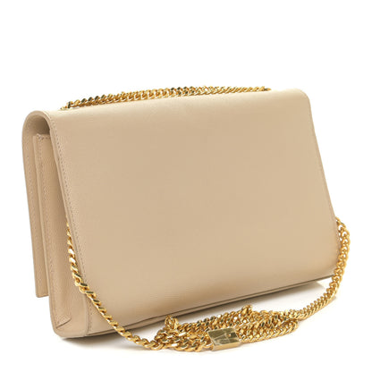 Saint Laurent Grain De Poudre Medium Monogram Kate Satchel Nude Powder 3 of 12
