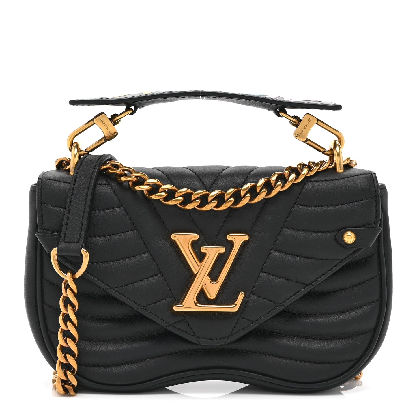 Calfskin New Wave Chain PM Black