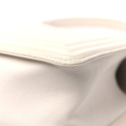 Chanel Caviar Quilted Medium Boy Flap White 11 of 15