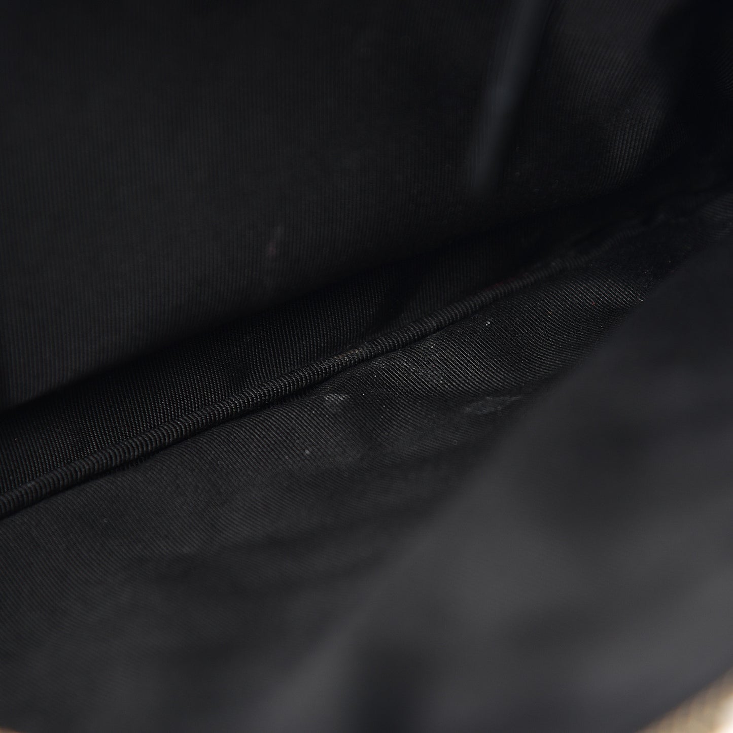 Lambskin Quilted Large Boy Zip Pouch Black