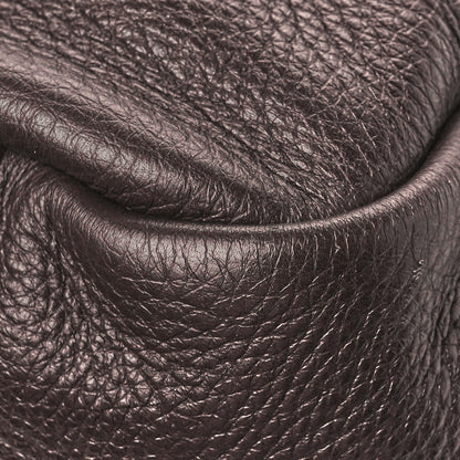 Saint Laurent Grained Deerskin Bea Tote Marron Fonce 9 of 12