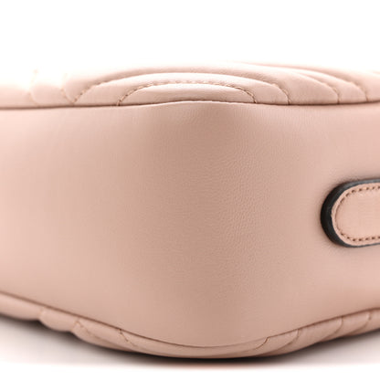 Gucci Calfskin Matelasse Small GG Marmont Camera Bag Pink Beige 10 of 12