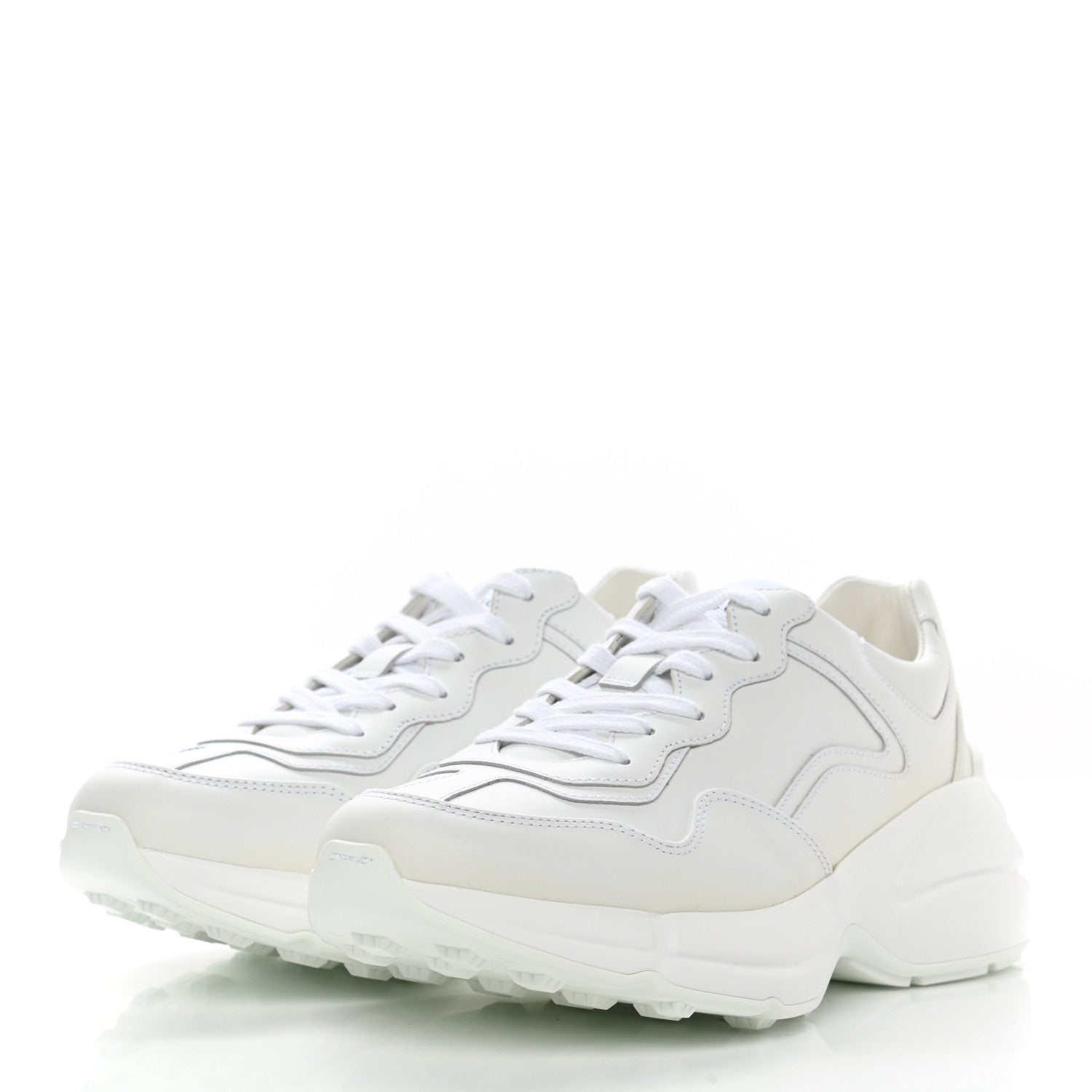 Gucci Soft Calfskin Womens Rhyton Sneakers 36 Ivory 3 of 9