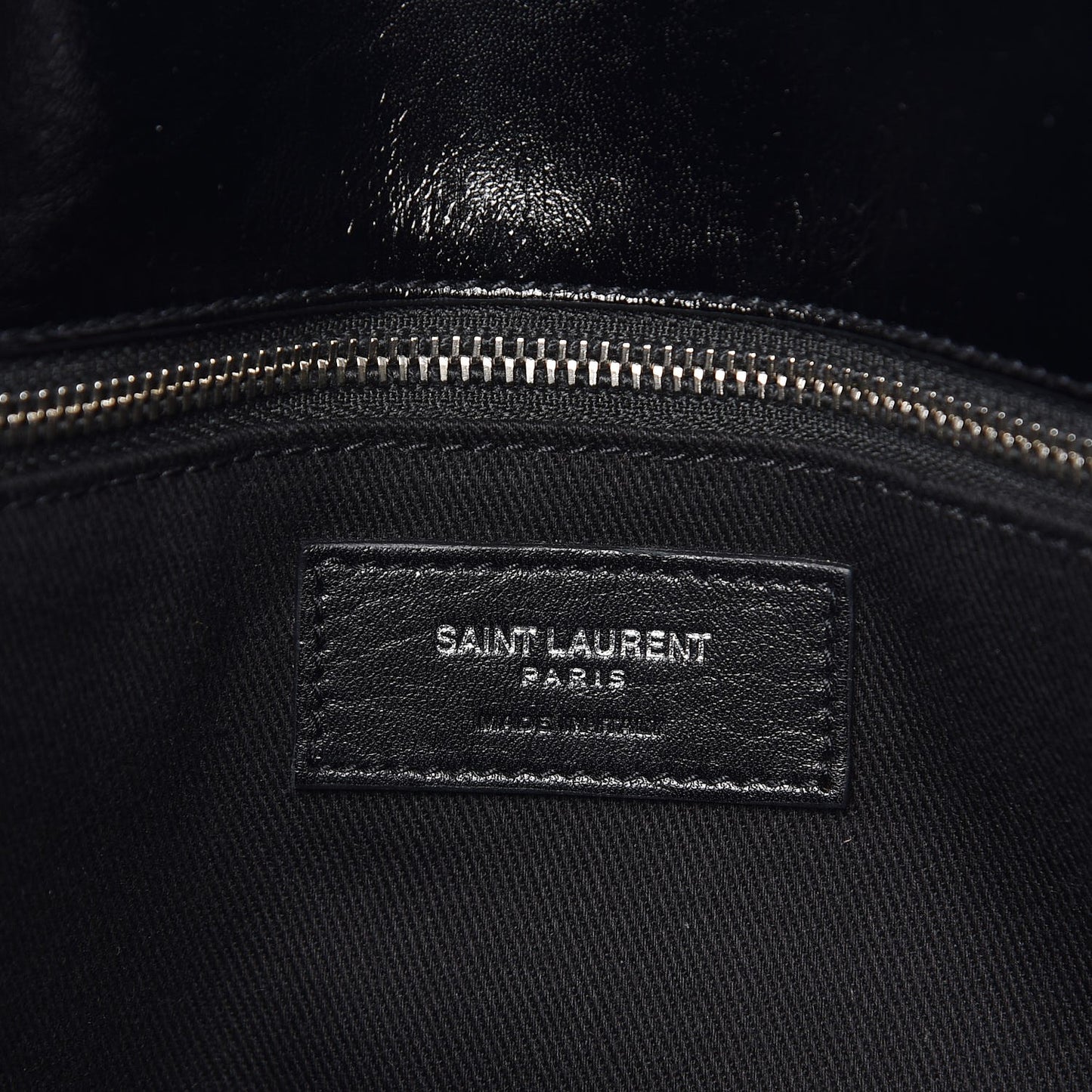 Cracked Shiny Calfskin Medium Souple Sac De Jour Duffle Black