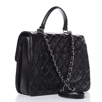 Chanel Lambskin Quilted Large Trendy CC Dual Handle Flap Bag Black 3 of 12