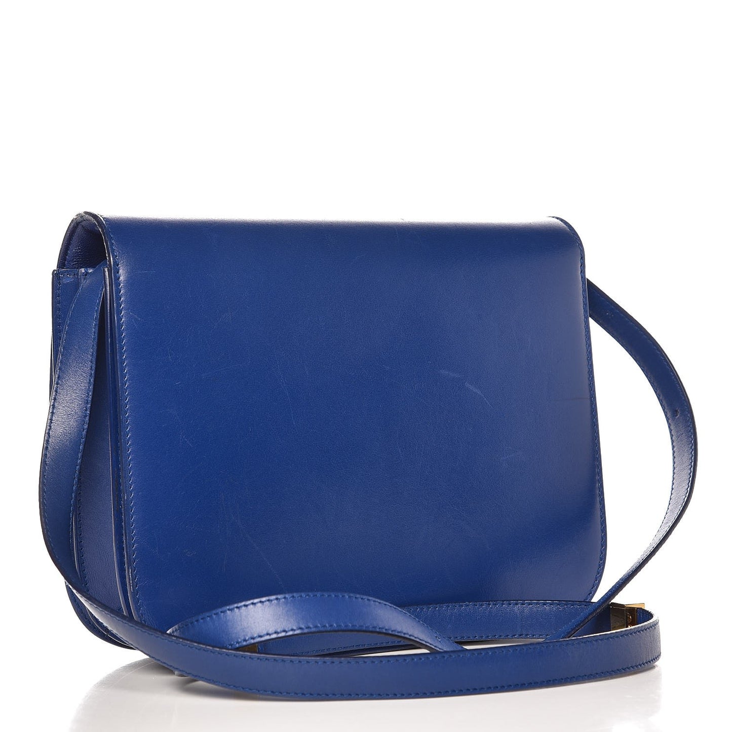 Box Calfskin Medium Classic Box Flap Bag Indigo