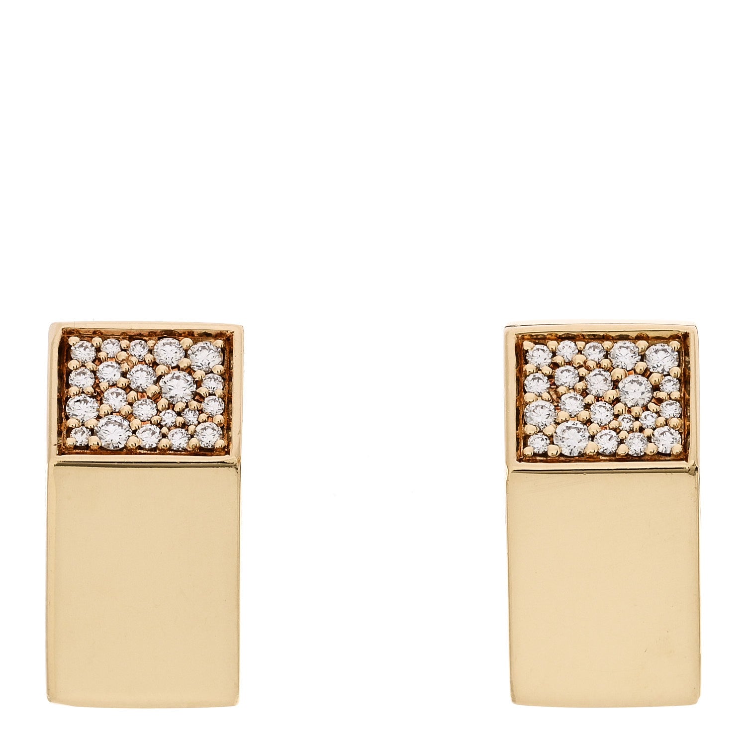 Tiffany 18K Yellow Gold Diamond Out of Retirement Earrings 1 of 6