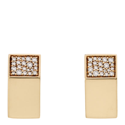 Tiffany 18K Yellow Gold Diamond Out of Retirement Earrings 1 of 6