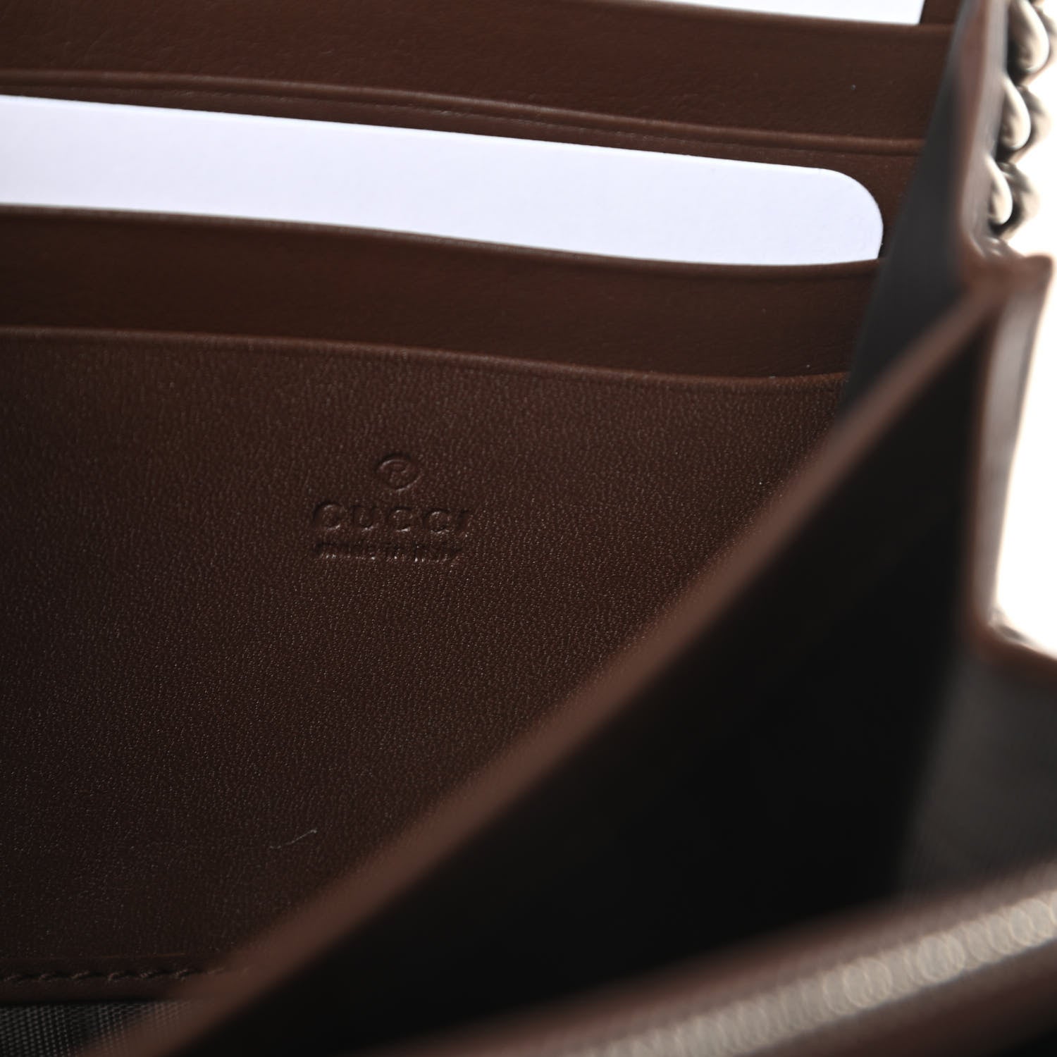 Gucci Velvet GG Monogram Mini Dionysus Chain Wallet Brown 6 of 11