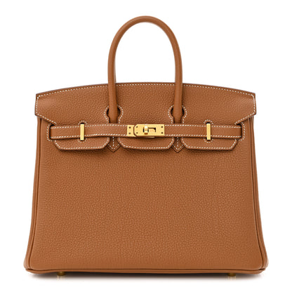 Hermes Togo Birkin 25 Gold 1 of 11