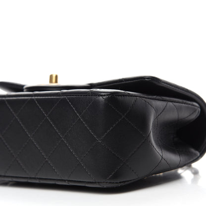 Chanel Lambskin Quilted Mini Top Handle Rectangular Flap Black 7 of 11