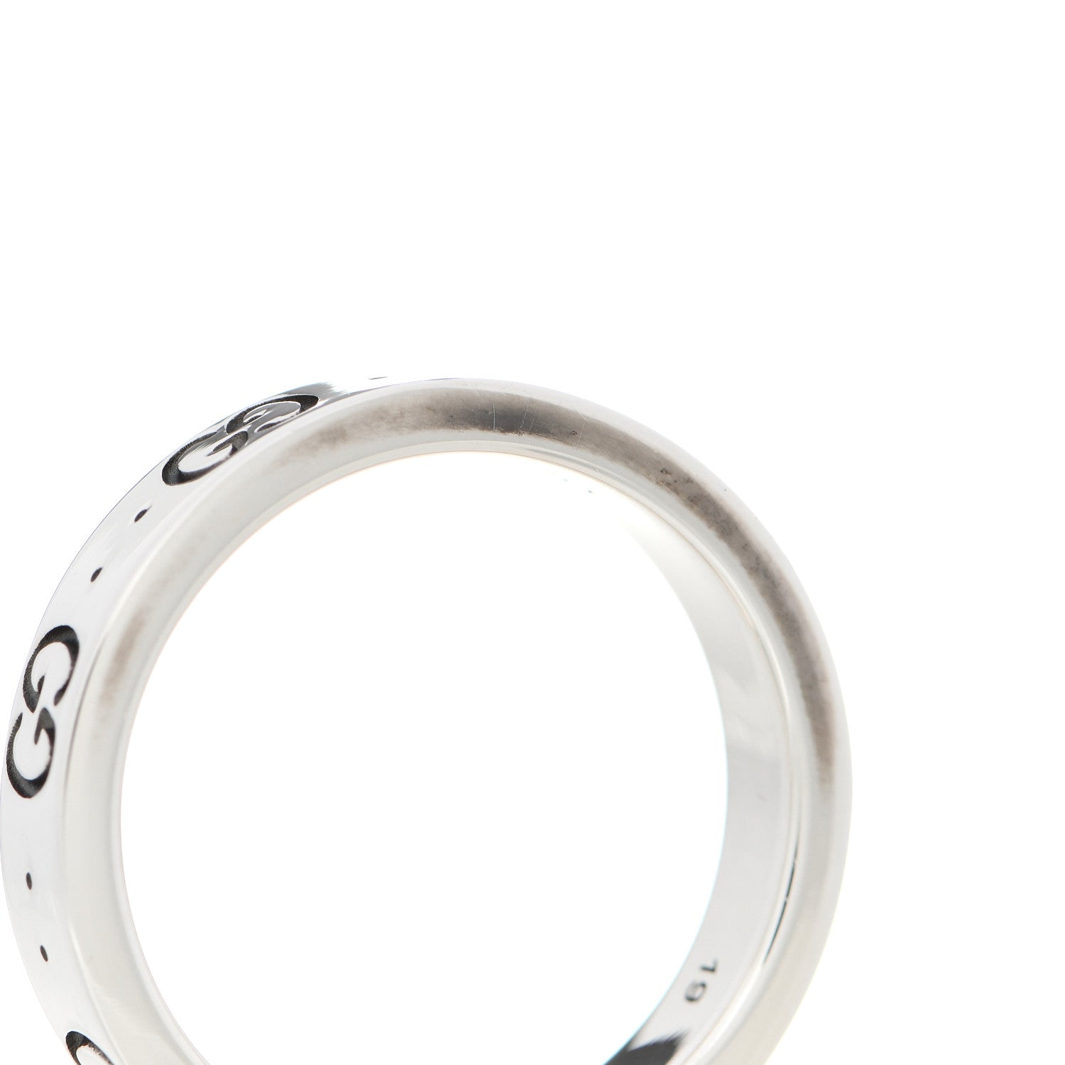 Gucci Sterling Silver Enamel Bosco Ring 59 8.75 7 of 9