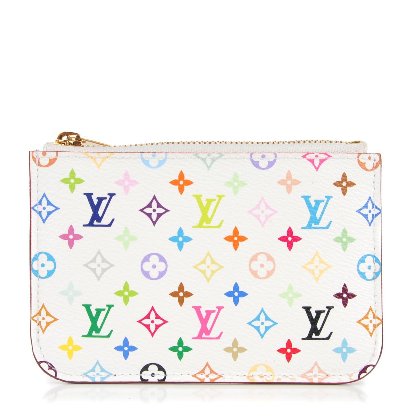 Monogram Multicolor Key Pouch White Litchi