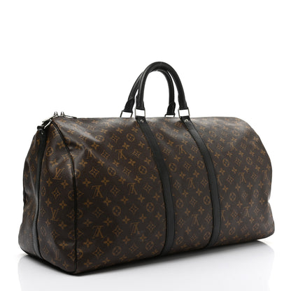 Louis Vuitton Monogram Macassar Keepall Bandouliere 55 2 of 13