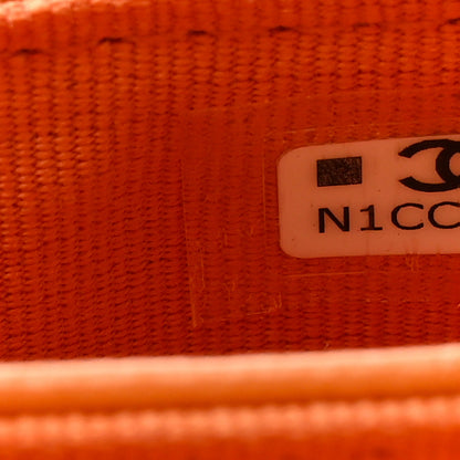Chanel Lambskin Quilted Chanel 19 Flap Card Holder Orange 8 of 9