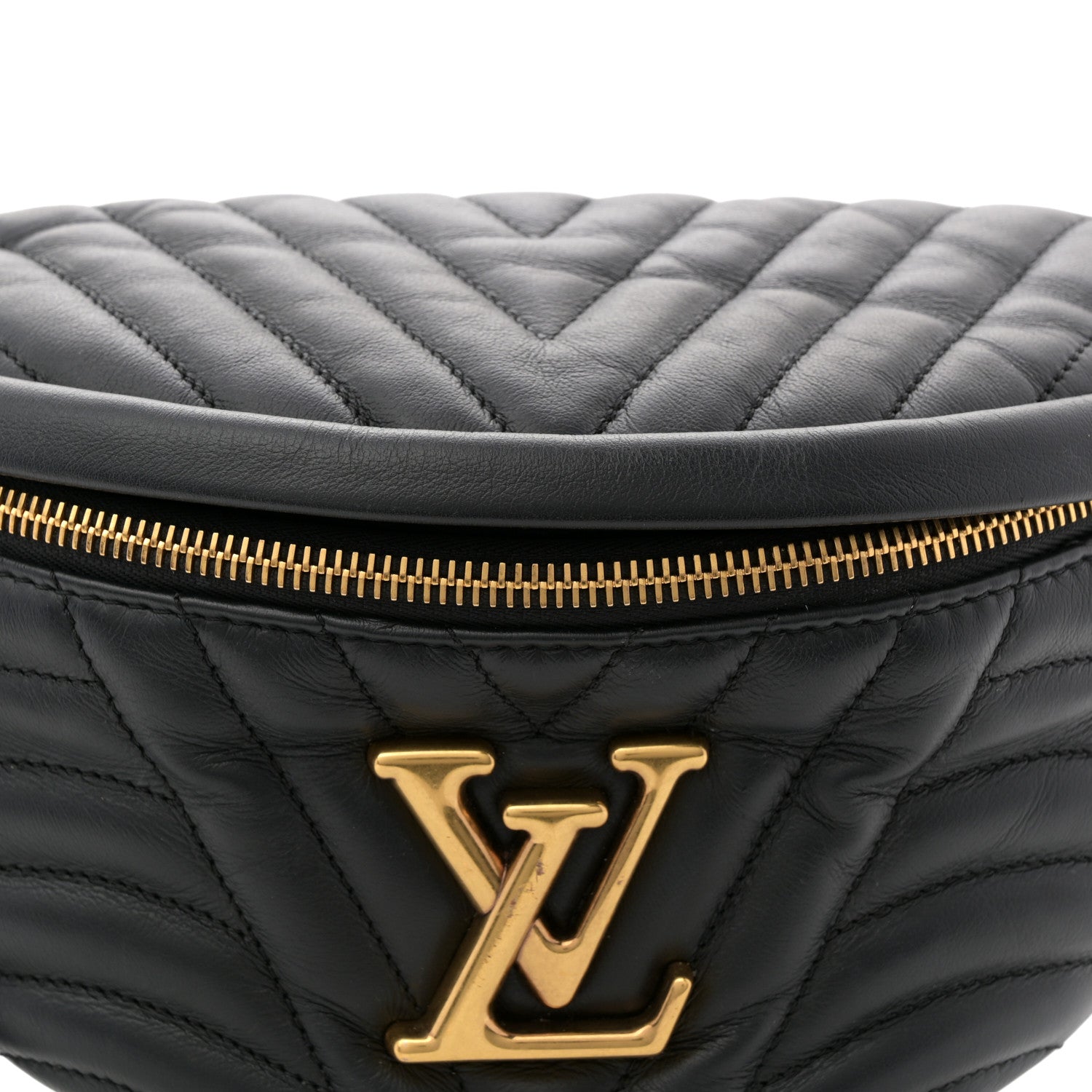 Louis Vuitton Calfskin Quilted New Wave Bumbag Black 8 of 13