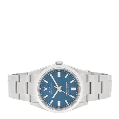 Rolex Stainless Steel 36mm Oyster Perpetual Watch Med Blue 126000 2 of 5