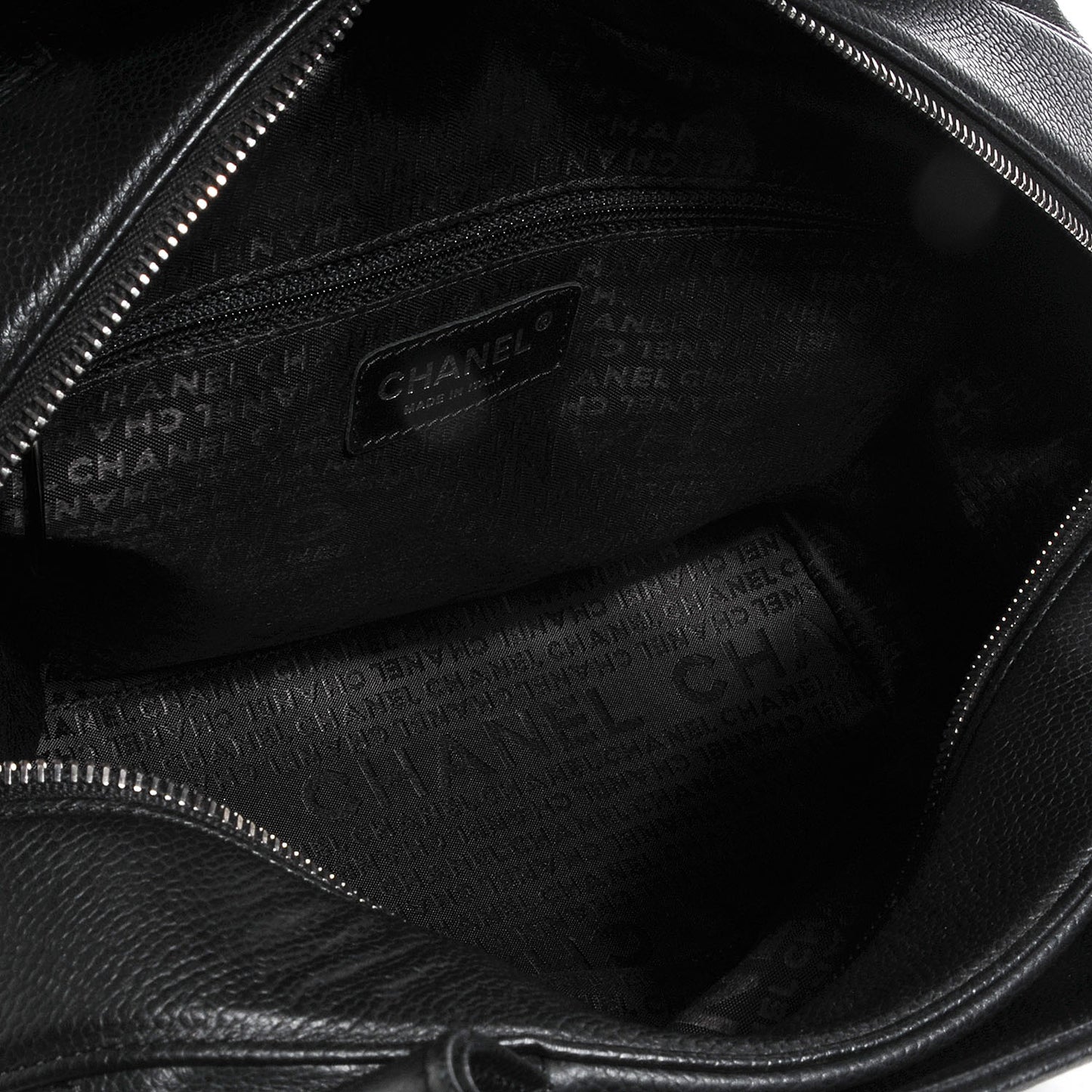 Caviar Square Stitched Large Tote Black