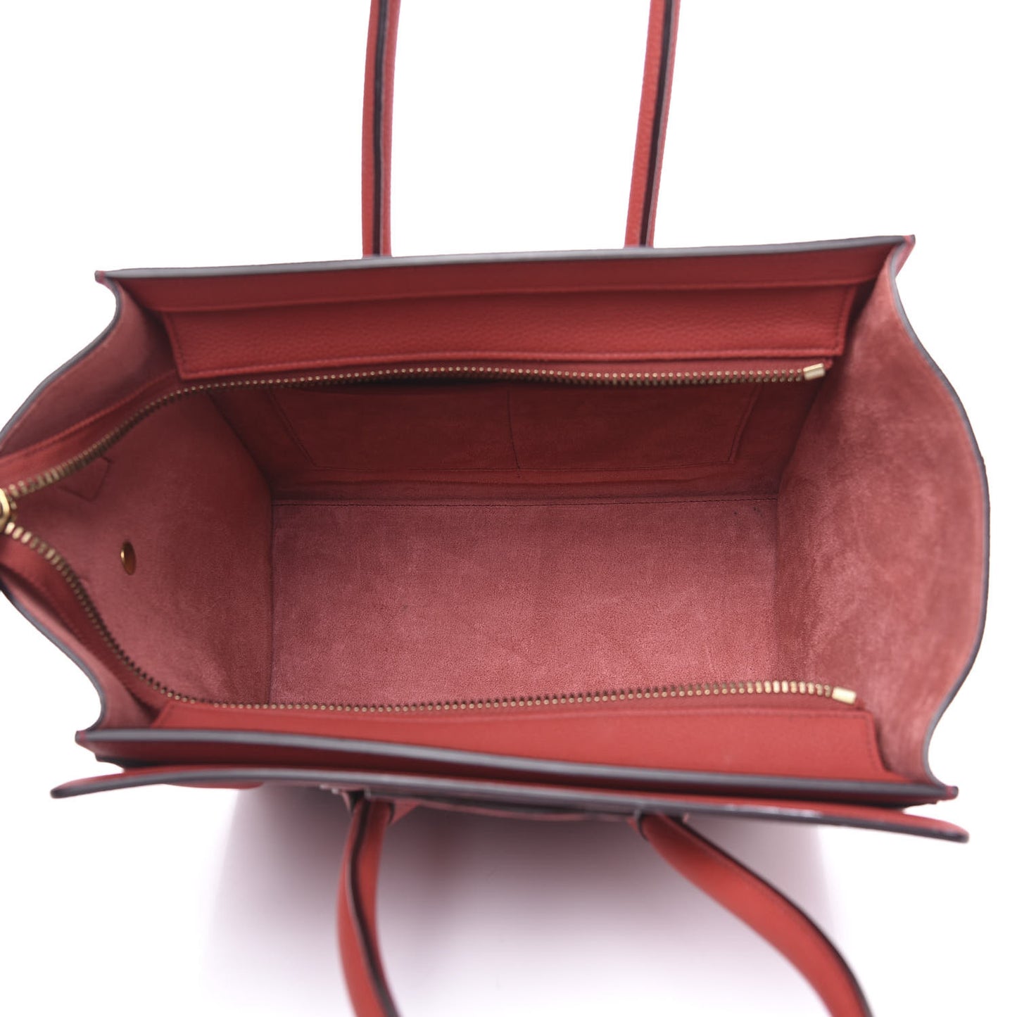 Drummed Calfskin Micro Luggage Merlot