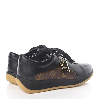 Louis Vuitton X SUPREME Calfskin Monogram Sneakers 7.5 Black 4 of 9