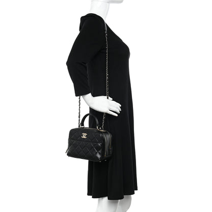 Chanel Lambskin Quilted Small Trendy CC Bowling Bag Black 2 of 10