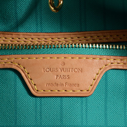Louis Vuitton Monogram V Neverfull MM Turquoise 7 of 8
