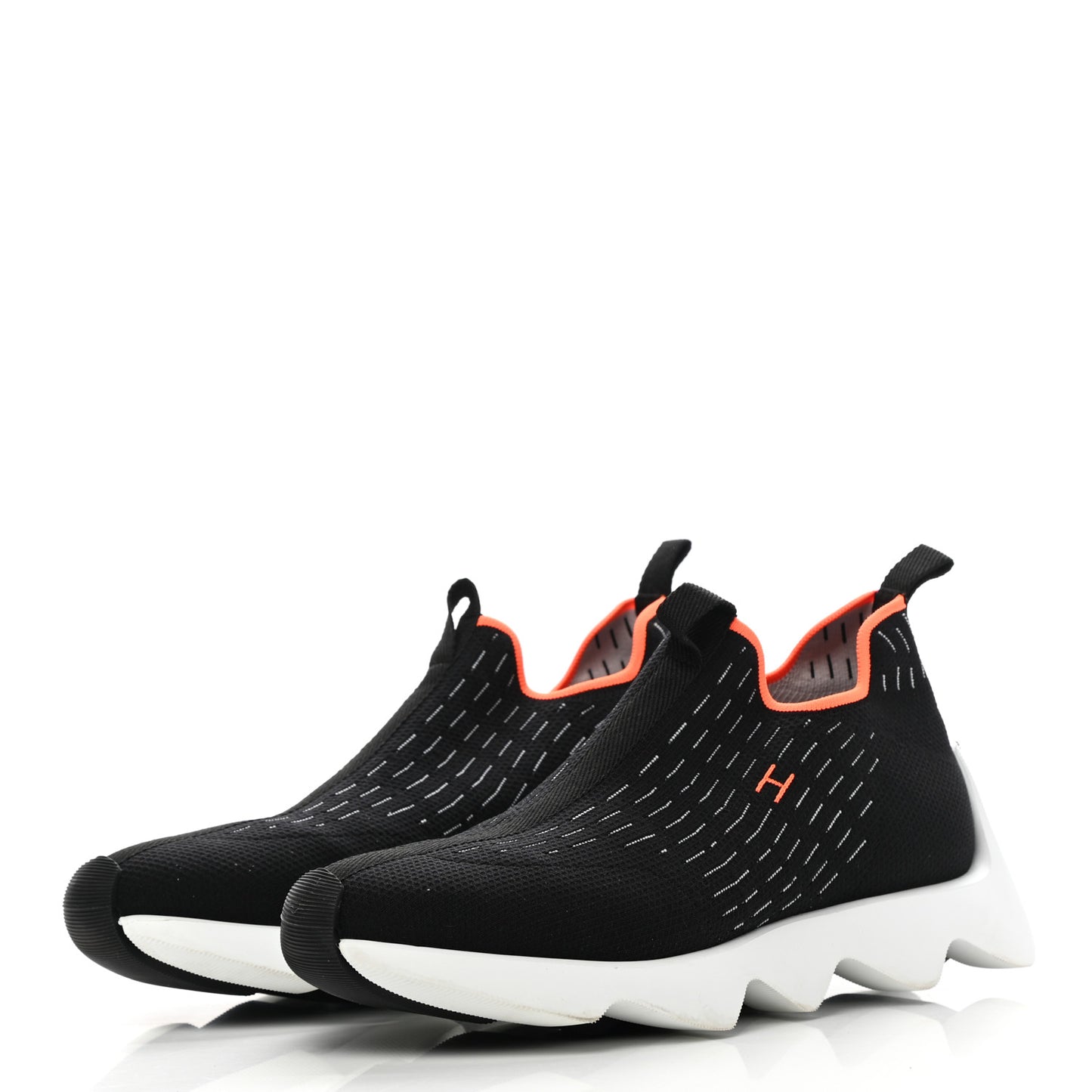 Technical Canvas Goatskin Womens Eclair Sneakers 39 Black