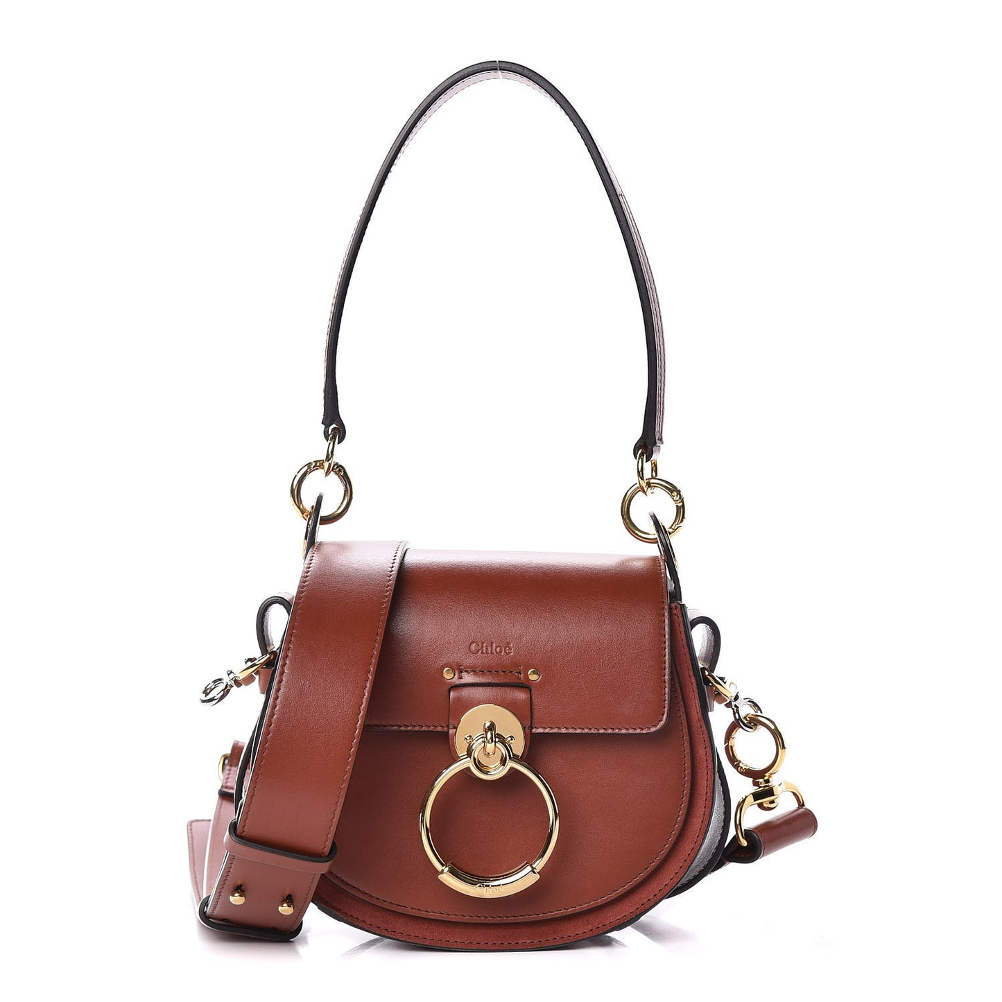 Calfskin Small Tess Bag Sepia Brown