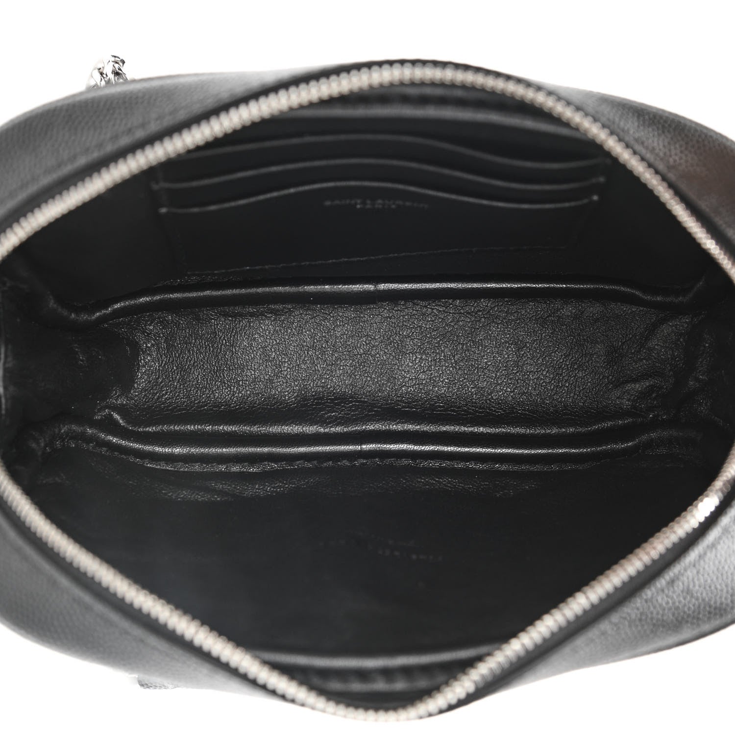 Saint Laurent Grain De Poudre Matelasse Monogram Mini Lou Camera Bag Black 4 of 9