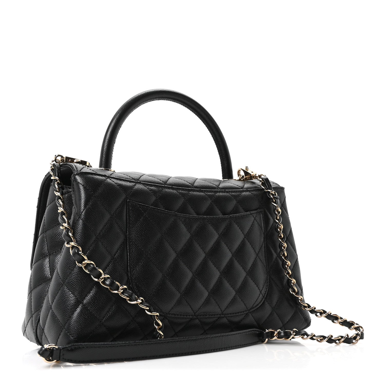 Chanel Caviar Quilted Small Coco Handle Flap Black 3 of 11